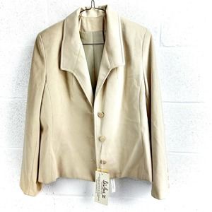 Vintage Skin Gear 11 Non-Leath er Suede Beige Jacket Women’s Sz 6 NWT